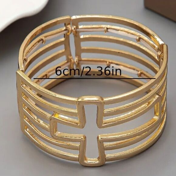 Cross stretch bracelet - Picture 5 of 12